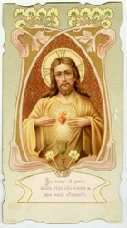 Fromme bilde: Sacred Heart (kromolitografi)
