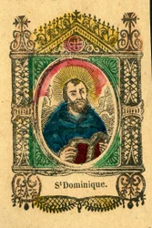 Fromme bilde: Saint Dominic, grunnlegger av den dominikanske orden (epinaltrykk)