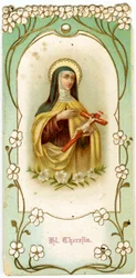 Fromt bilde: Den hellige Therese av Jesusbarnet og det hellige ansikt (kromolitografi)