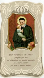 Fromt bilde: St Vincent de Paul (kromolitografi)