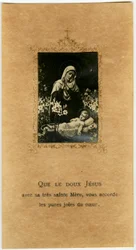 Fromt bilde: Jomfruen og Jesus (trykk)