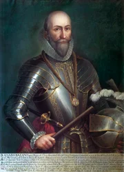 Portrett av Alvaro de Bazan y Guzman, første markis av Santa Cruz (1526-1588), spansk admiral og navigatør. Anonymt maleri, olje på lerret.