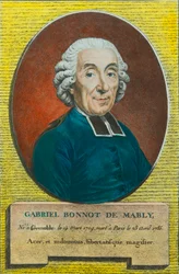 Portrett av Abbe Gabriel Bonnot de Mably (1709-1785) Filosof og forløper for utopisk sosialisme, Privee Collection