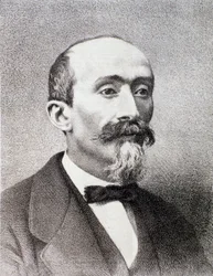 Portrett av Antonio Cagnoni (1828-1896) italiensk komponist Milanes privatsamling