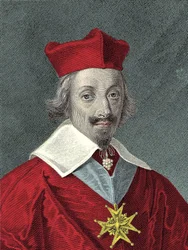 Portrett av Armand Jean Du Plessis, kardinal De Richelieu (1585-1642) Plate og fransk politiker