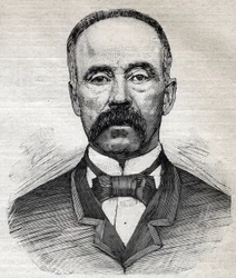 Portrett av Charles Moore (1820-1905), britisk botaniker av skotsk opprinnelse. Gravering i „Le Petit Parisien“ 1893.