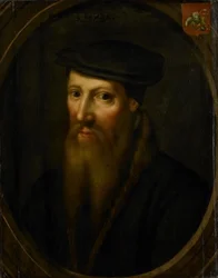 Portrett av David Jorisz, ca. 1550–1649 (olje på panel)