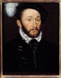Portrett av Francois III de la Rochefoucauld, guvernør i Champagne (d. 1572) Anonymt maleri. Det 16. århundre. Søn 0,33x0,23 m