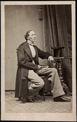Portrett av Hans Christian Andersen (1805-1875), Anonym . Fotografi, ca 1865. Privat samling