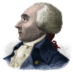 Portrett av Jacques Rene Hebert (1757-1794) fransk journalist og politiker - Gravering i "Histoire des Girondins"" av Alphonse de Lamartine (1790-1869) 1865-1866 - Privat samling