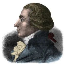 Portrett av Jean-Baptiste Boyer-Fonfrede (Jean Baptiste Boyer Fonfrede) (1766-1793), fransk politiker - Deputat til konvensjonen, det tilhører Girondins - Gravering i "Histoire des Girondins" av Alphonse de Lamartine (1790-1869) 1865-1866 - Privat