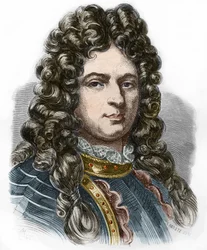 Portrett av Jean Bart (1650 - 1702), fransk privatist. Gravering fra 1800-tallet. Privat samling.