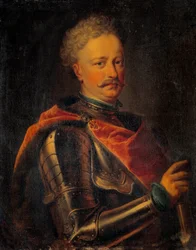 Portrett av John III Sobieski (1629-1696) Konge av Polen Anonymt maleri. 1600-tallets søn. 0,81x0,64 m