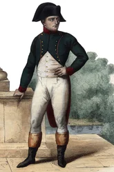 Portrait of Napoleon Bonaparte (1768-1821) as First Consul. illustration from “” Le Plutarque Français”” by Edmond Mennechet