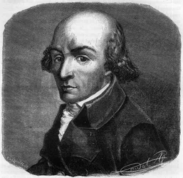 Portrett av Pierre Florent (Pierre-Florent) Louvet, dit Louvet de la Somme (1757-1818), fransk politiker - Gravering i "Histoire des Girondins" av Alphonse de Lamartine (1790-1869) 1865-1866 - Privat samling