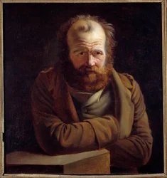 Portrett av Pierre Joseph Proudhon (1809-1865) økonom, filosof og publisist. Anonymt maleri