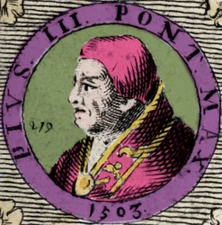 Portrett av Pius III, Francesco Todeschini Piccolomini (1439-1503), valgt til pave 22. september
