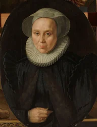 Portrett av en kvinne, ca. 1590 (olje på panel)