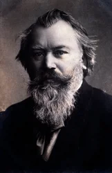 Portrett av den engelske komponisten Johannes Brahms (Tegning