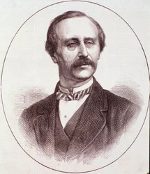 Portrett av den engelske fiolinisten Henry Gamble Blagrove (gravering