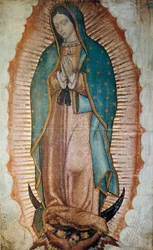 Representasjon av jomfruen av Guadalupe, skytshelgen for Mexico Prints.