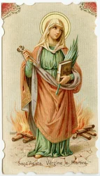 Saint Agatha av Sicilia (gravering