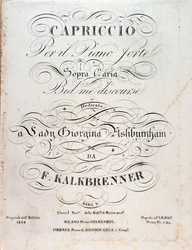 Tittelside til partituret til Capriccio av F Kalkbrenner