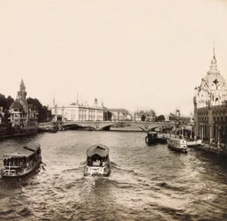 Universal Exposition of 1900 - Exposition Universelle de 1900 i Paris: The bridge of the Alma - privat samling
