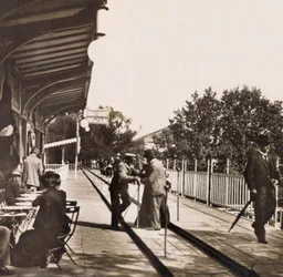 Universal Exposition of 1900 - Exposition Universelle de 1900 i Paris: Det rullende fortauet - privat samling