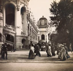 Universal Exposition of 1900 - Exposition Universelle de 1900 i Paris: Utsikt tatt på Champs de Mars - privat samling