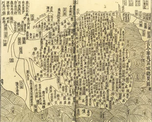 Generelt kart over kinesiske og barbariske ikke-kinesiske territorier, 1130.