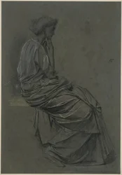 Sittende kvinne