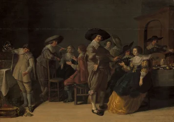 Distinguished Company in a Room, ca. 1630 (olje på panel)