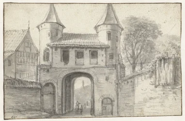 Byport ved Hamburg (?), sett fra innsiden