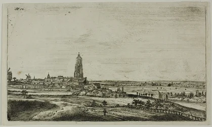Utsikt over en nederlandsk by (Rhenan)