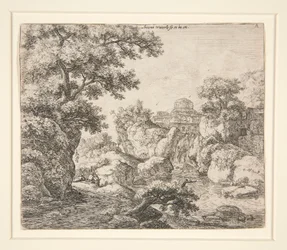 Foss under en kuppelbygning