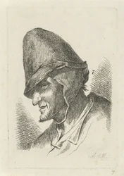 Mann med høy hatt