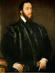 Antoine Perrenot de Granvella, kardinal, sjefsminister for Margaret av Parma, guvernør i Nederland … (olje på eik)