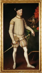 Maximilian II, sønn av keiser Ferdinand I, konge av Böhmen, keiser 1564 (maleri på lerret)