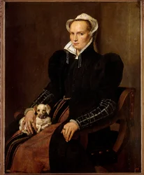 Portrett av kunstnerens kone Maleri av Antonio Moro (1517-1575) 1500-tallet Madrid, Prado-museet