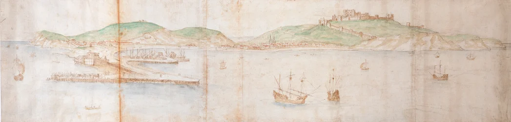 Dover fra havet, midten av 1500-tallet
