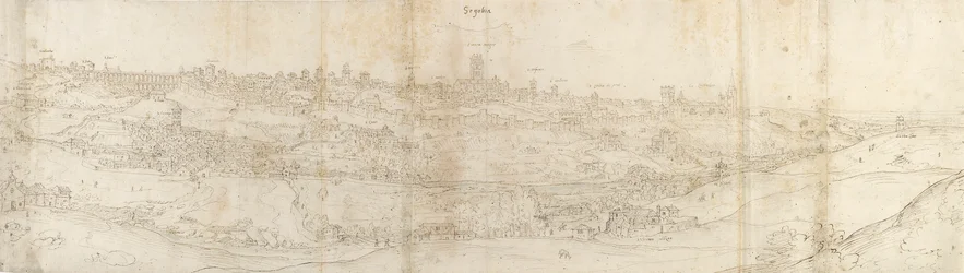 Panoramautsikt over Segovia fra øst, c1550-1560