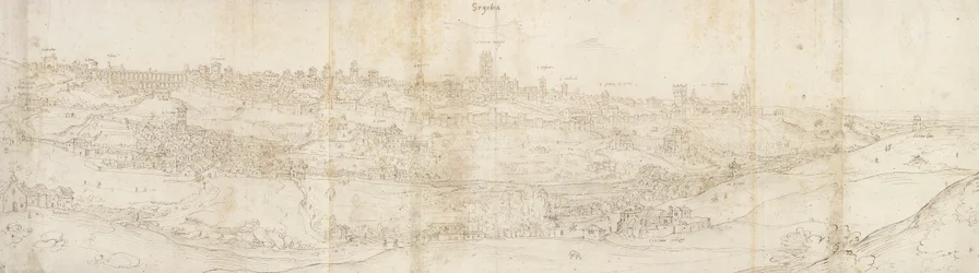 Panoramautsikt over Segovia fra øst, c1560-1570