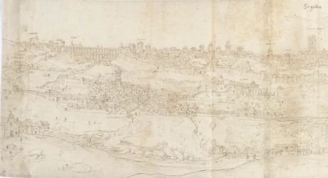 Panoramautsikt over Segovia fra øst, c1560-1570