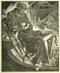 Death of King Warwulf, pub. 1915 (gravering)