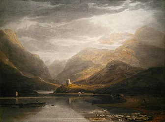 Dolbadarn Castle (akvarell på papir)