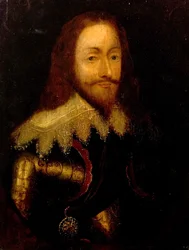 Charles I, i rustning iført tistelordenen