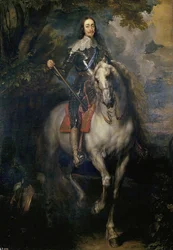 Charles Ier (roi d'Angleterre) - Rytterportrett av Charles I (Charles I til hest) - Peinture de Sir Anthonis (Anton ou Antoon) van Dyck (1599-1641) - 1635-1640 - Olje på lerret - 123x85 cm - Museum del Prado, Madrid