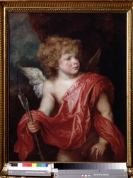 ""Cupid (Cupid)"" Maleri av Sir Anthonis (Anton eller Antoon) van Dyck (1599-1641) 1600-tallet Pushkin Museum Moskva