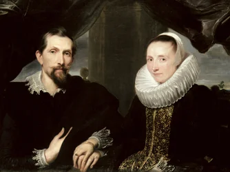 Dobbeltportrett av maleren Frans Snyders (1579-1657) og hans kone Margaretha de Vos, 1621